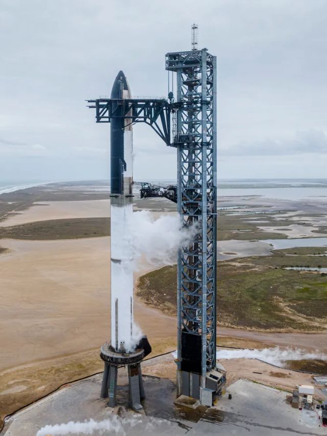 SpaceX’s Starship Vehicle Stacked For Launch At Starbase Facility In ...